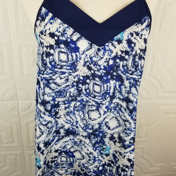 Romeo & Juliet Couture Blue & White Splash Tank - Picture 4 of 8
